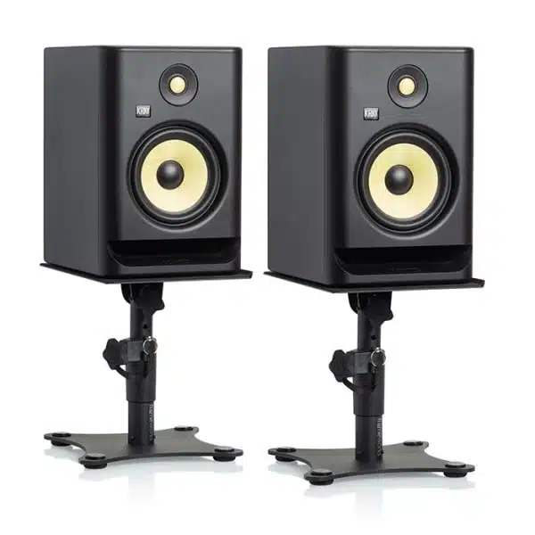 The Ultimate Guide to Studio Monitor Stands 3 9260Gator GFWSPKSTMNDSK Frameworks Desktop Studio Monitor Stand 3 min